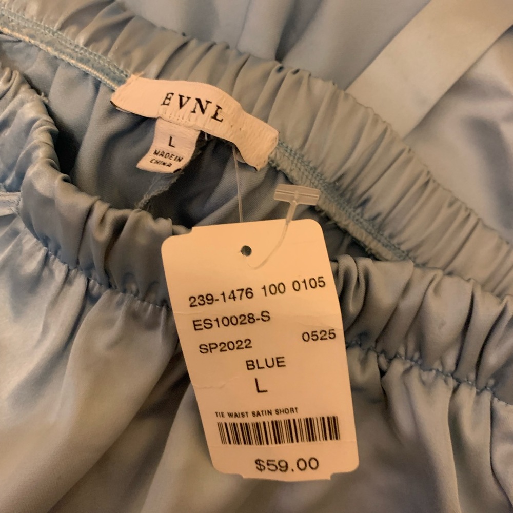 TAGS ATTACHED (bought from M Boutique) 2 piece blue satin set. - Picture 2 of 5